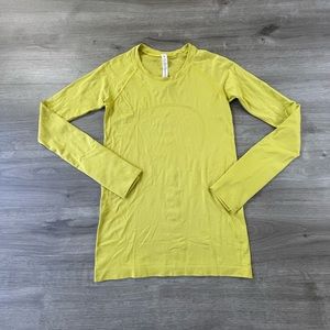 Lululemon Swiftly Tech Long Sleeve Yellow Tshirt- 6